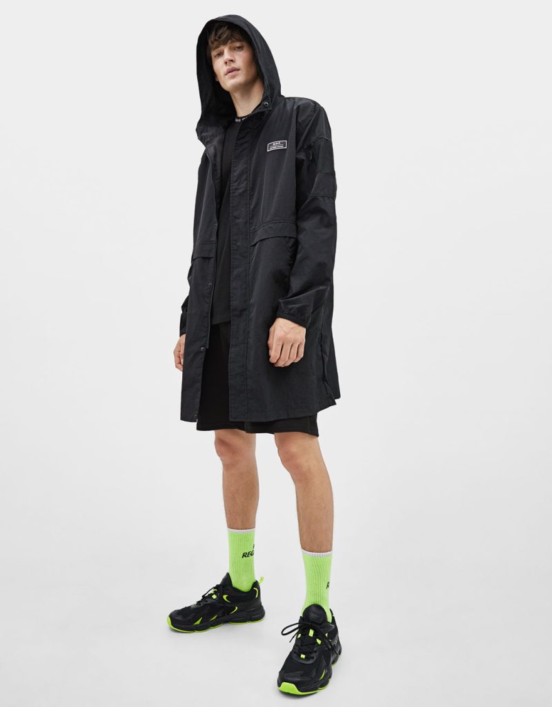 Áo Hooded nylon parka