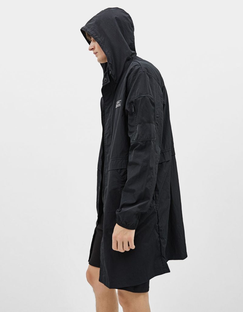 Áo Hooded nylon parka - Hình ảnh 4