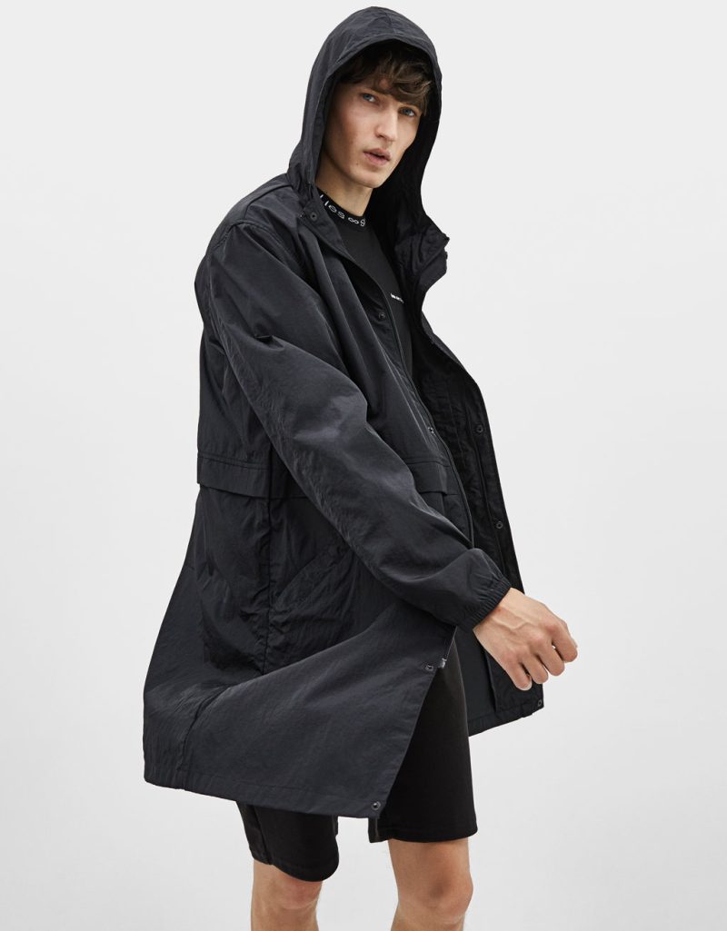 Áo Hooded nylon parka - Hình ảnh 3